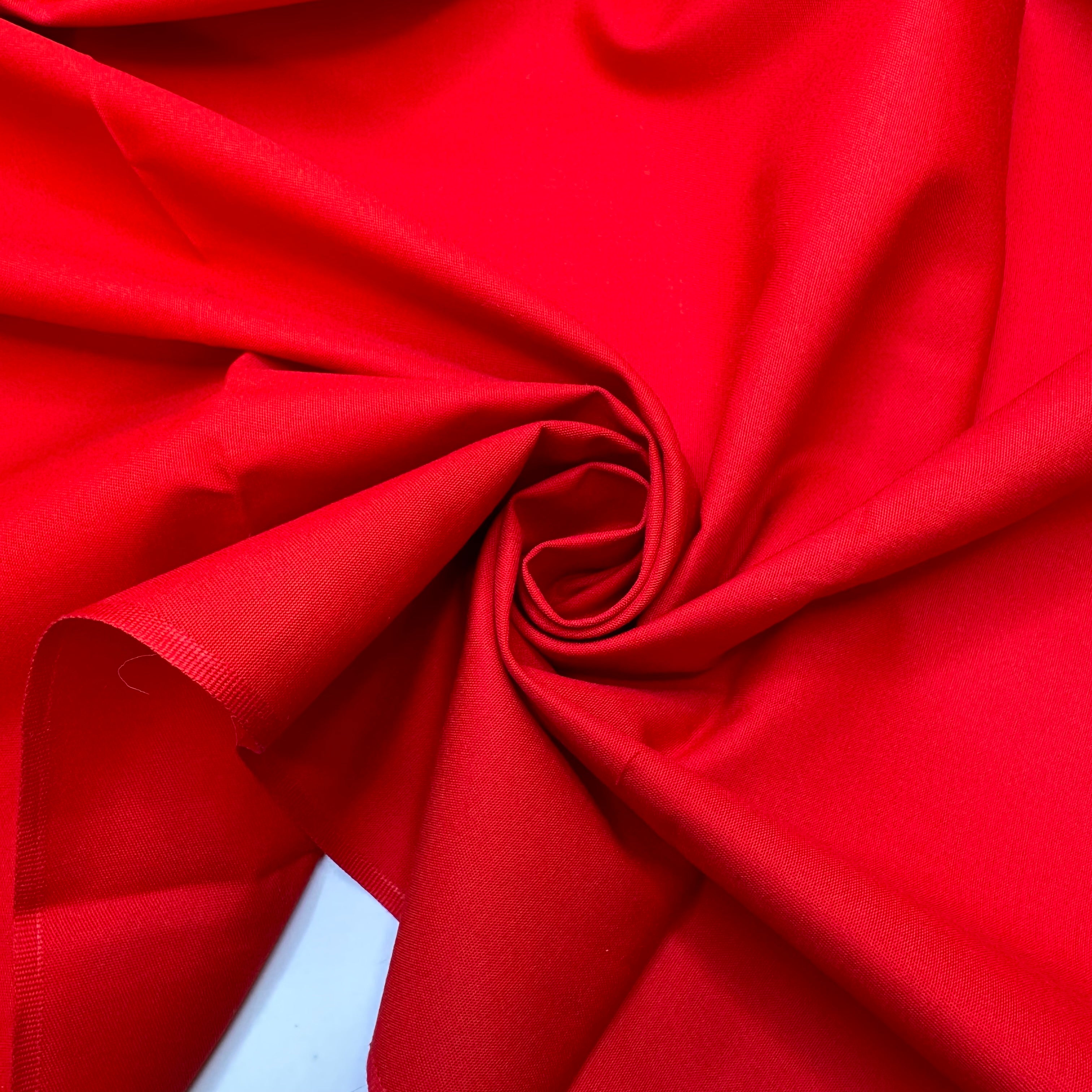 Is A Dozen Enough Twill Weave Polyester Blend Woven Red 1M Bundle