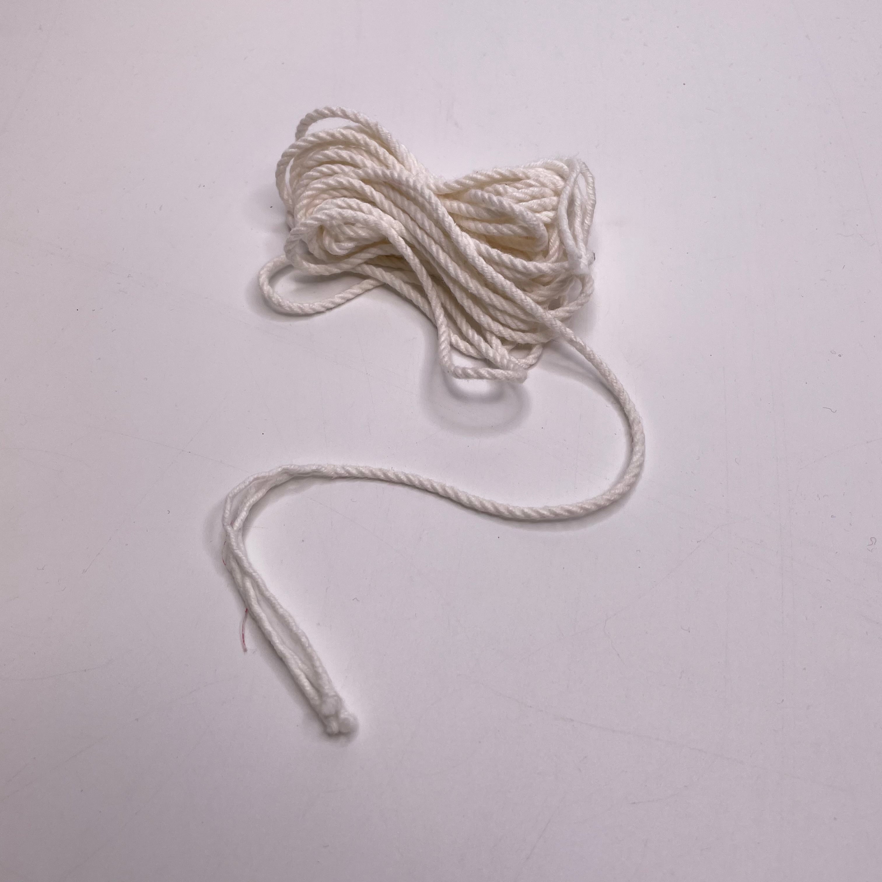 ¼" (6mm) Rope Cording Trim White 4.2M Bundle FABCYCLE