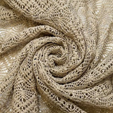 Coastal Fashion - Lace Polyester Blend Knit - Light Beige Geometric - 3.5M Bundle