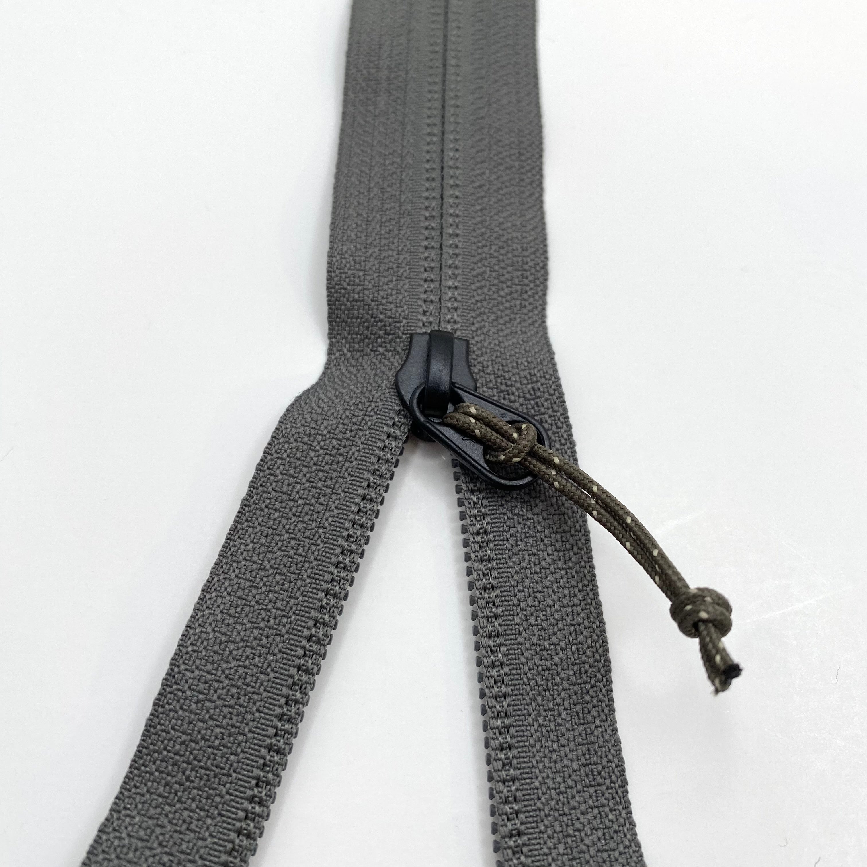 9” Reversible Coil Zipper - Two-Way Separating - Hippo Grey - 10 Pack