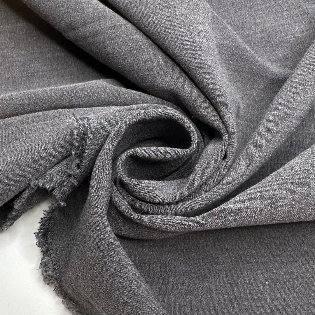 Looking Sharp - Polyester Blend Woven - Grey - 2M Bundle - FABCYCLE Deadstock and Sustainble Fabrics and Sewing Supplies