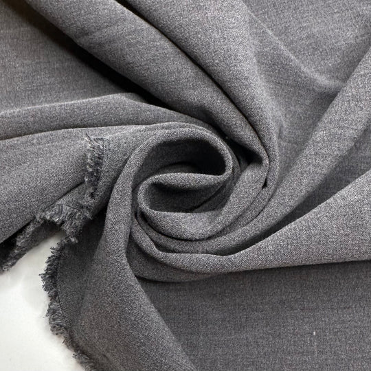 Looking Sharp - Polyester Blend Woven - Grey - 2M Bundle - FABCYCLE Deadstock and Sustainble Fabrics and Sewing Supplies