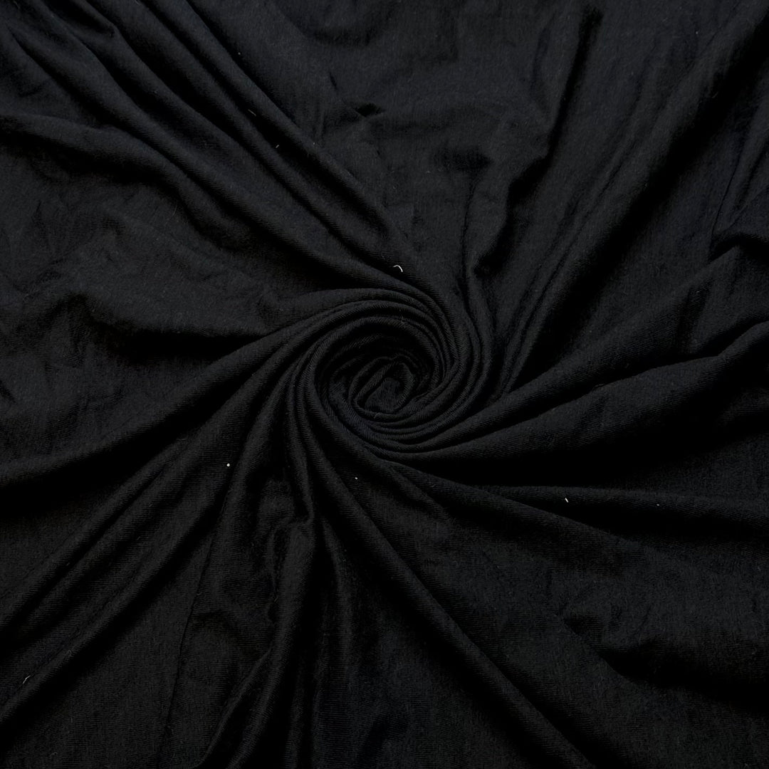 Cool Summer Nights - Jersey Cotton Blend Knit - Black - 1.55M Bundle