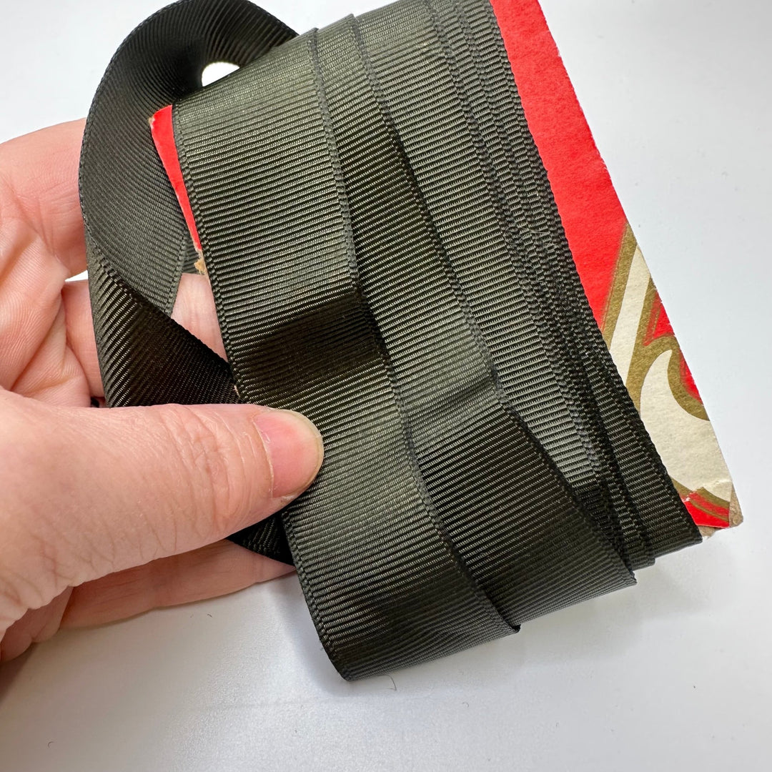 1" (25mm) Ribbon Trim - Dark Green - 2M Bundle - True Deadstock supplies Fabric by private - Sustainable Textile | FABCYCLE