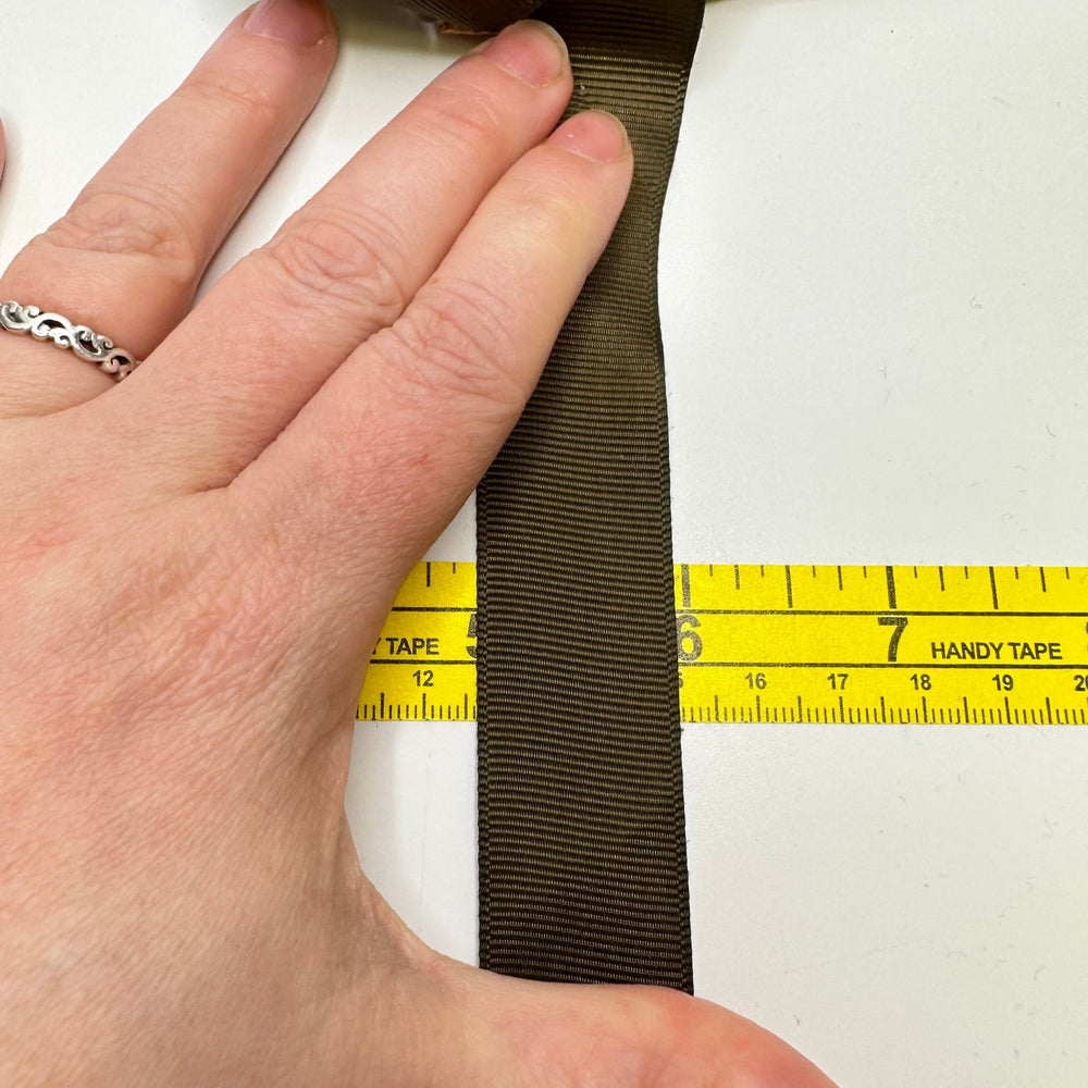 1" (25mm) Ribbon Trim - Dark Olive Green - 9M Bundle - True Deadstock supplies Fabric by private - Sustainable Textile | FABCYCLE