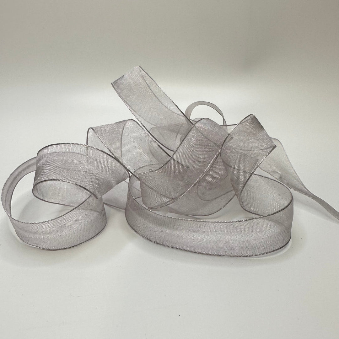 1" (25mm) Ribbon Trim - Silver - 1.9M Bundle - True Deadstock supplies Fabric by private - Sustainable Textile | FABCYCLE