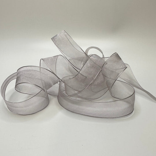 1" (25mm) Ribbon Trim - Silver - 1.9M Bundle - True Deadstock supplies Fabric by private - Sustainable Textile | FABCYCLE