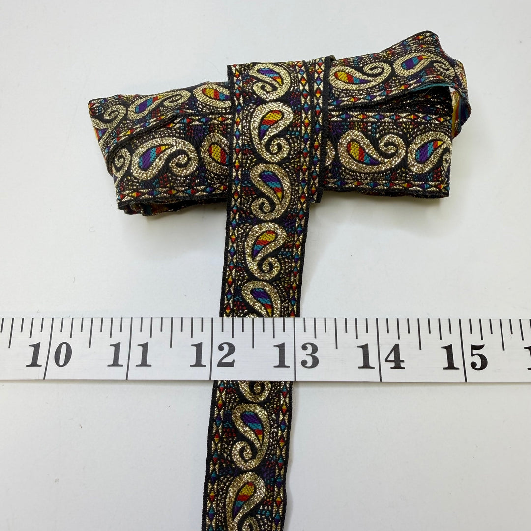 1" (25mm) Tape Trim - Black Multi - 3M Bundle - True Deadstock supplies Fabric by private - Sustainable Textile | FABCYCLE