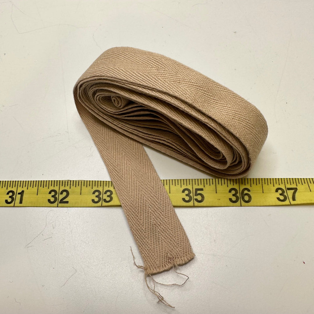1" (25mm) Twill Tape Trim - Light Beige - 4.1M Bundle - True Deadstock supplies Fabric by private - Sustainable Textile | FABCYCLE