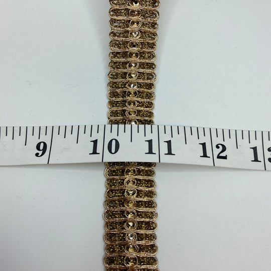 1" (25mm) Vintage Tape Trim - Gold - 7M Bundle - True Deadstock supplies Fabric by private - Sustainable Textile | FABCYCLE
