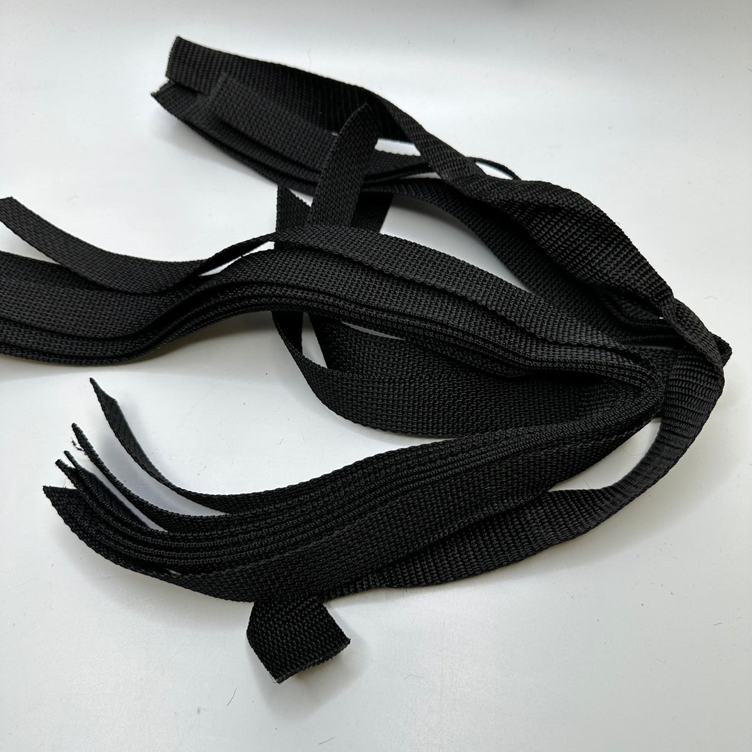 1" (25mm) Webbing Trim - Black - 0.5M Bundle - True Deadstock supplies Fabric by private - Sustainable Textile | FABCYCLE