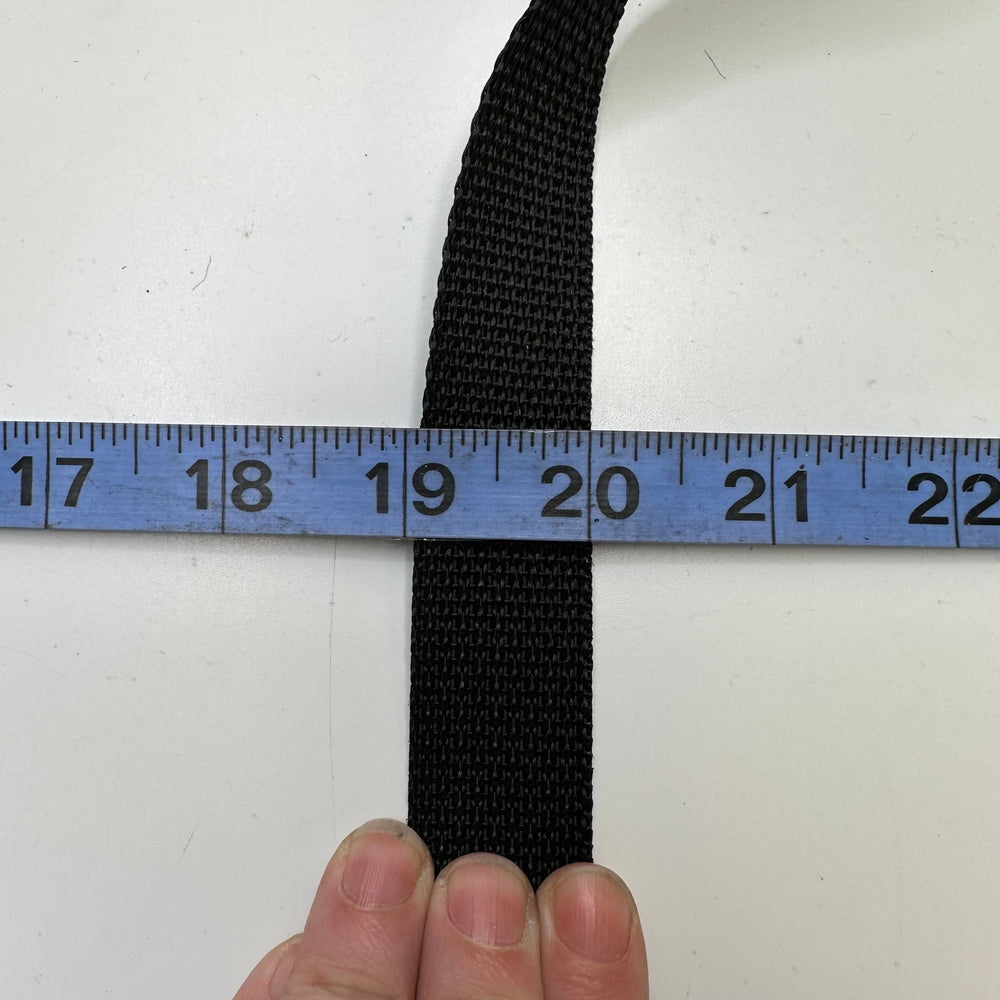 1" (25mm) Webbing Trim - Black - 0.5M Bundle - True Deadstock supplies Fabric by private - Sustainable Textile | FABCYCLE