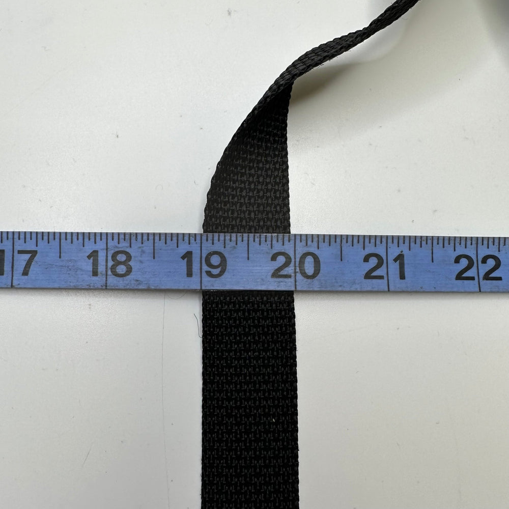 1" (25mm) Webbing Trim - Black - 2 Pack - True Deadstock supplies Fabric by private - Sustainable Textile | FABCYCLE