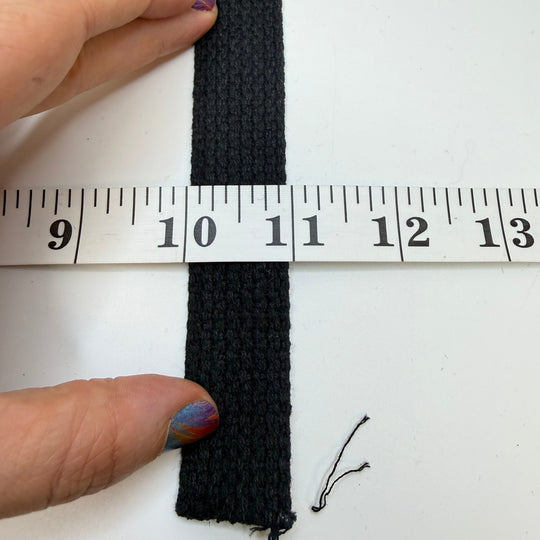 1" (25mm) Webbing Trim - Black - 2 Pack - True Deadstock supplies Fabric by private - Sustainable Textile | FABCYCLE