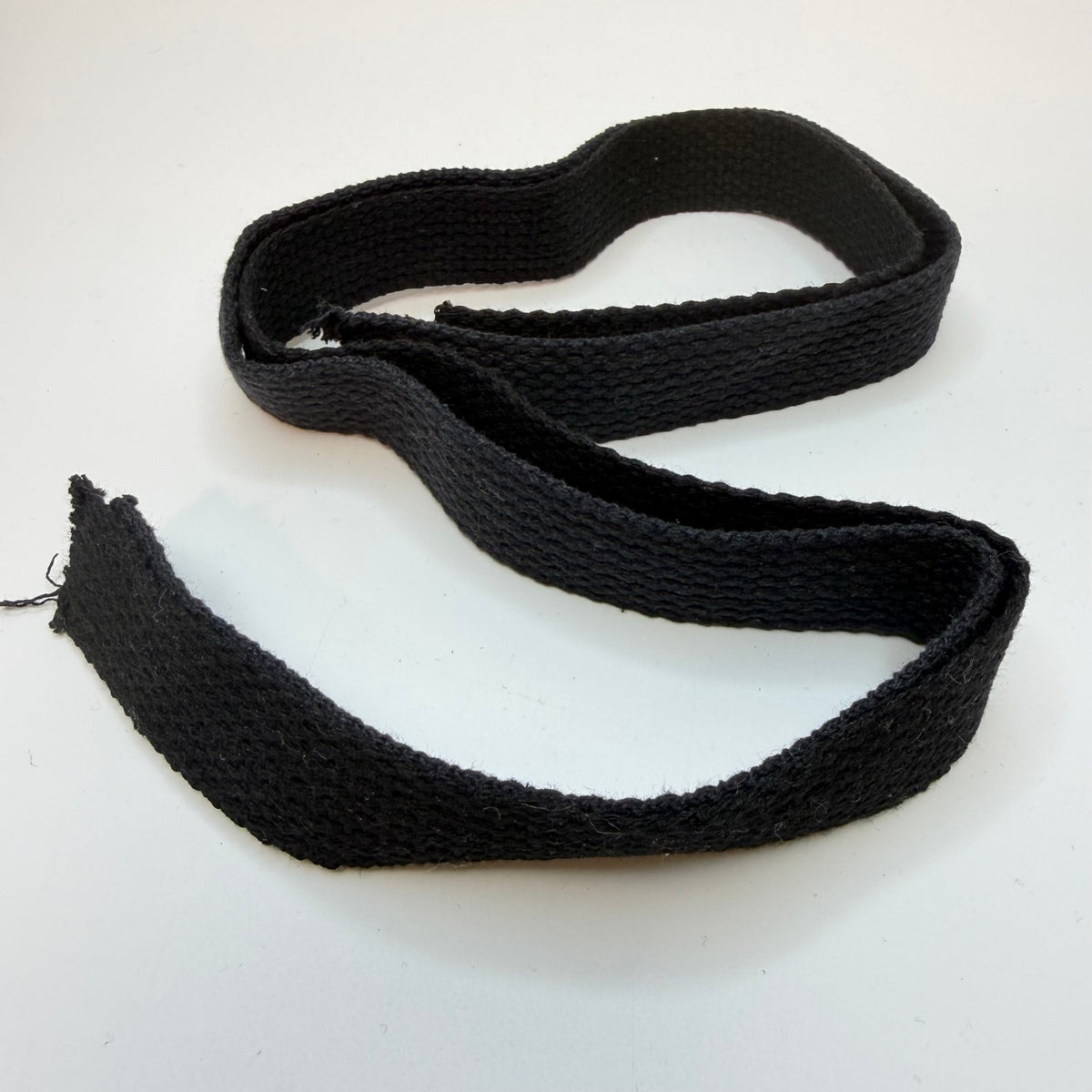 1" (25mm) Webbing Trim - Black - 2 Pack - True Deadstock supplies Fabric by private - Sustainable Textile | FABCYCLE