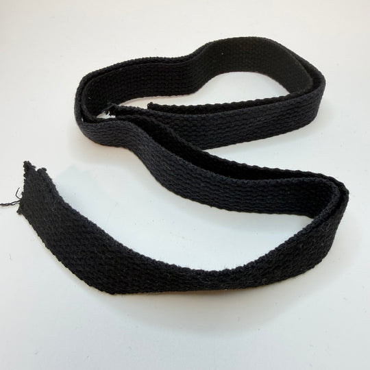 1" (25mm) Webbing Trim - Black - 2 Pack - True Deadstock supplies Fabric by private - Sustainable Textile | FABCYCLE