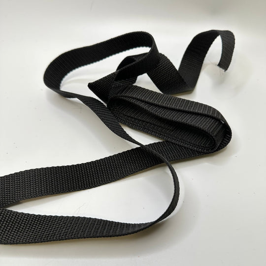 1" (25mm) Webbing Trim - Black - 2M Bundle - True Deadstock supplies Fabric by private - Sustainable Textile | FABCYCLE