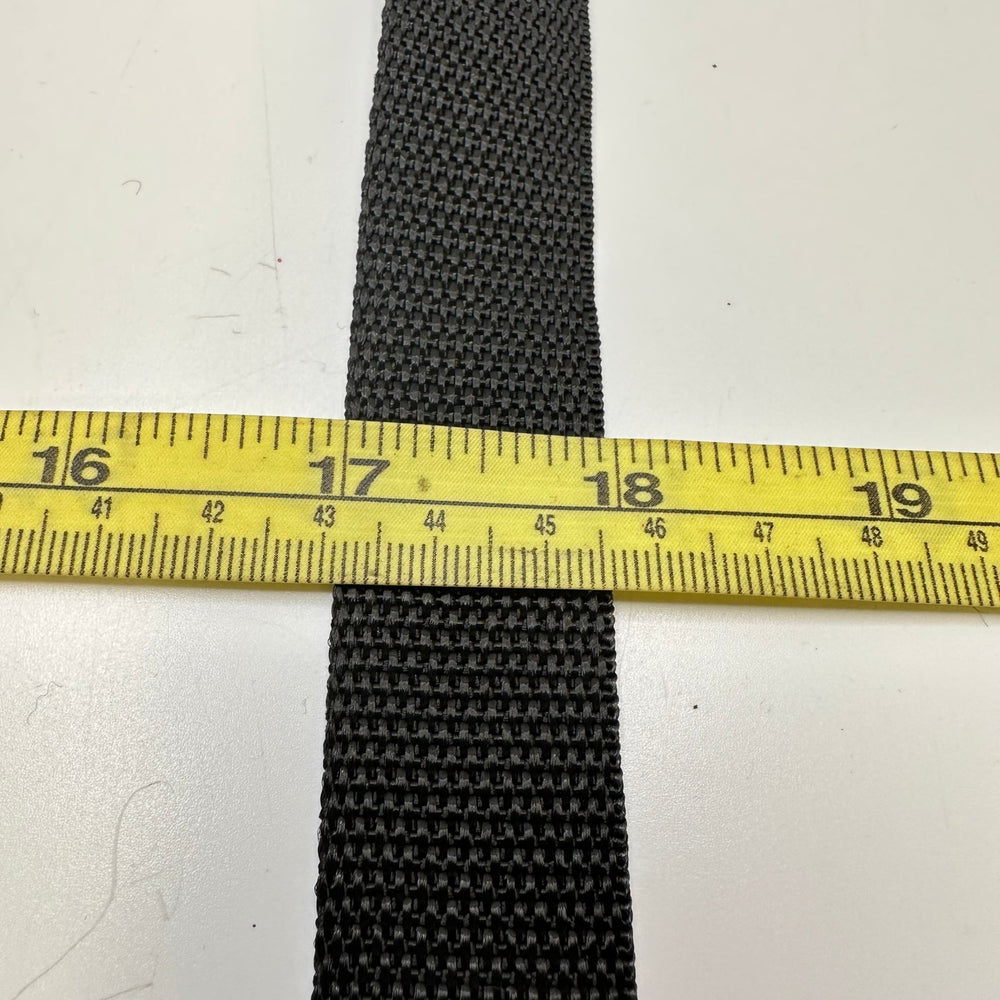1" (25mm) Webbing Trim - Black - 2M Bundle - True Deadstock supplies Fabric by private - Sustainable Textile | FABCYCLE