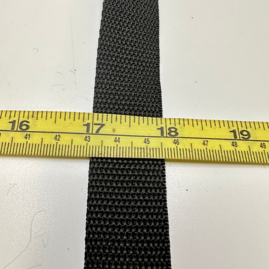 1" (25mm) Webbing Trim - Black - 2M Bundle - True Deadstock supplies Fabric by private - Sustainable Textile | FABCYCLE