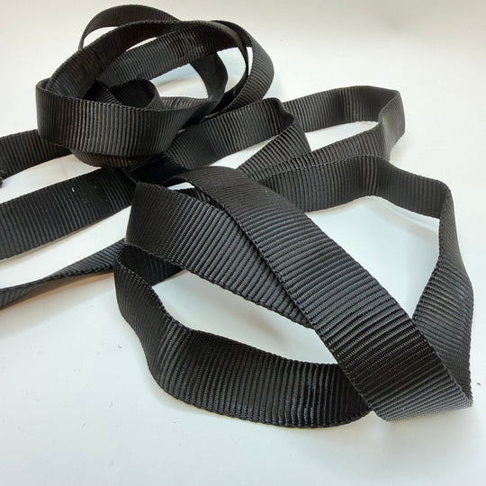 1" (25mm) Webbing Trim - Black - 3.2M Bundle - True Deadstock supplies Fabric by private - Sustainable Textile | FABCYCLE