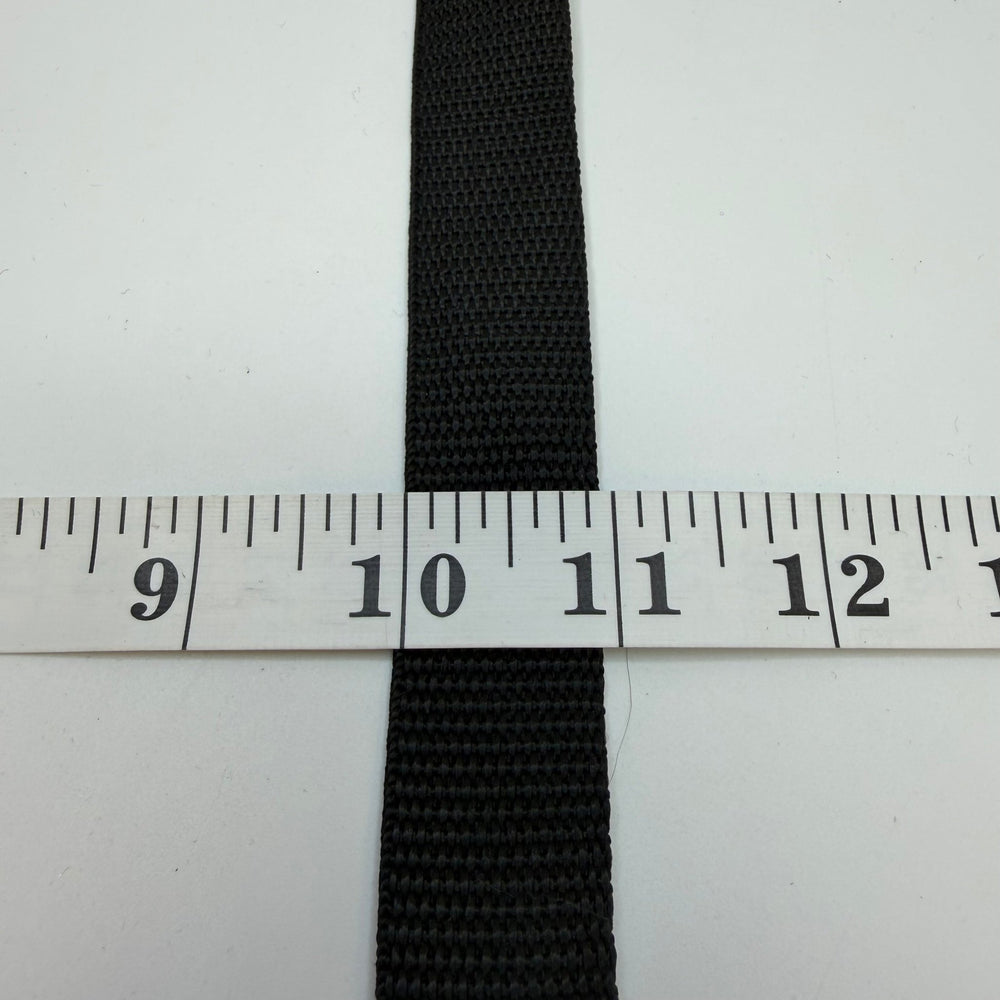 1" (25mm) Webbing Trim - Black - 3M Bundle - True Deadstock supplies Fabric by private - Sustainable Textile | FABCYCLE