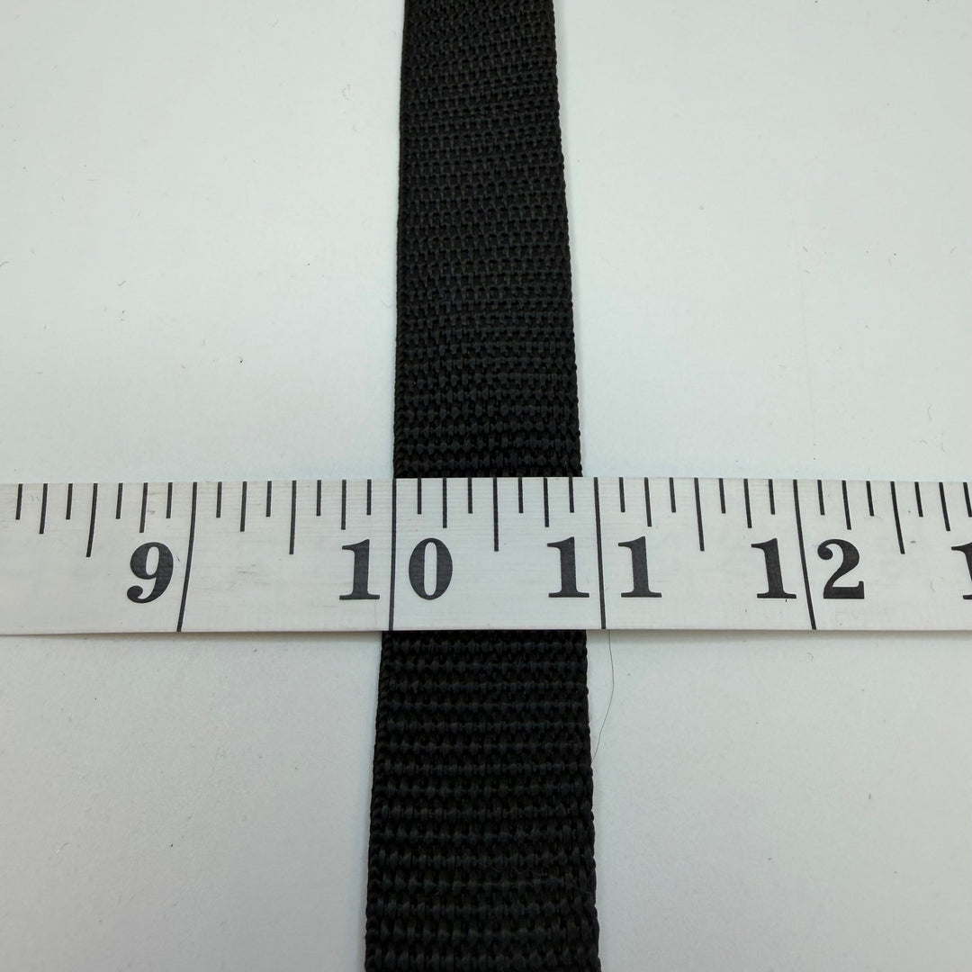 1" (25mm) Webbing Trim - Black - 3M Bundle - True Deadstock supplies Fabric by private - Sustainable Textile | FABCYCLE