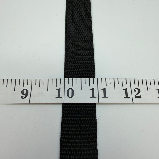 1" (25mm) Webbing Trim - Black - 3M Bundle - True Deadstock supplies Fabric by private - Sustainable Textile | FABCYCLE