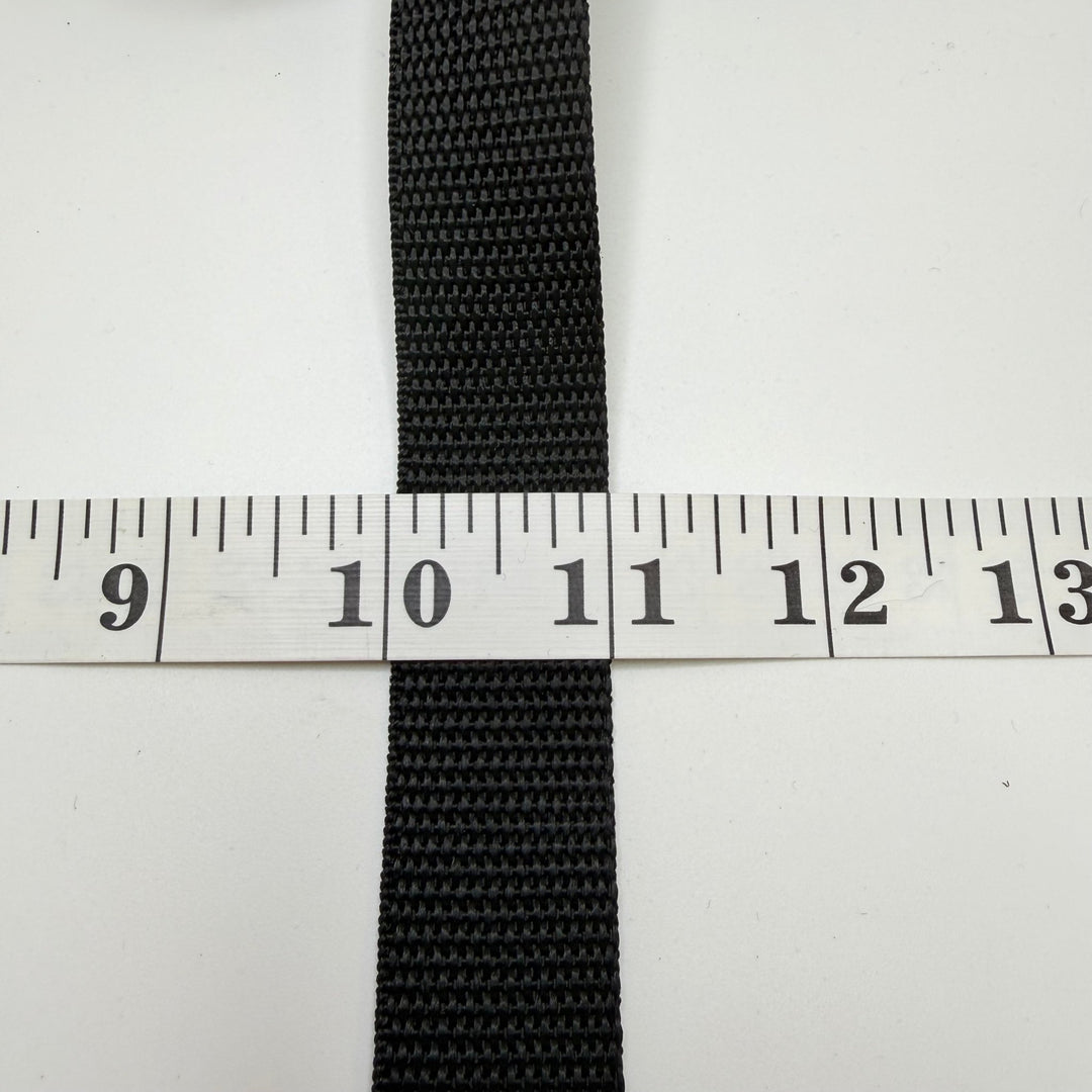 1" (25mm) Webbing Trim - Black - 4M Bundle - True Deadstock supplies Fabric by private - Sustainable Textile | FABCYCLE