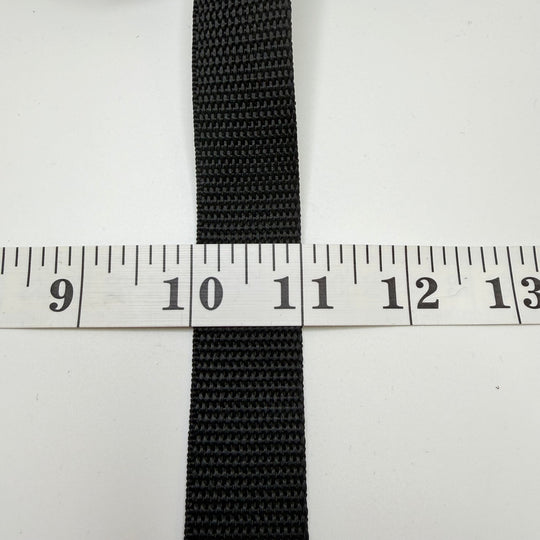 1" (25mm) Webbing Trim - Black - 4M Bundle - True Deadstock supplies Fabric by private - Sustainable Textile | FABCYCLE