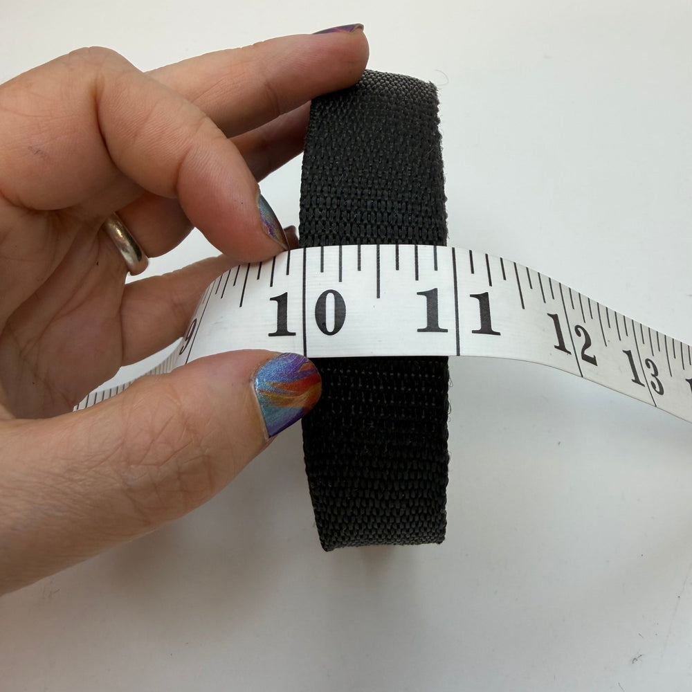 1" (25mm) Webbing Trim - Black - Roll - True Deadstock supplies Fabric by private - Sustainable Textile | FABCYCLE