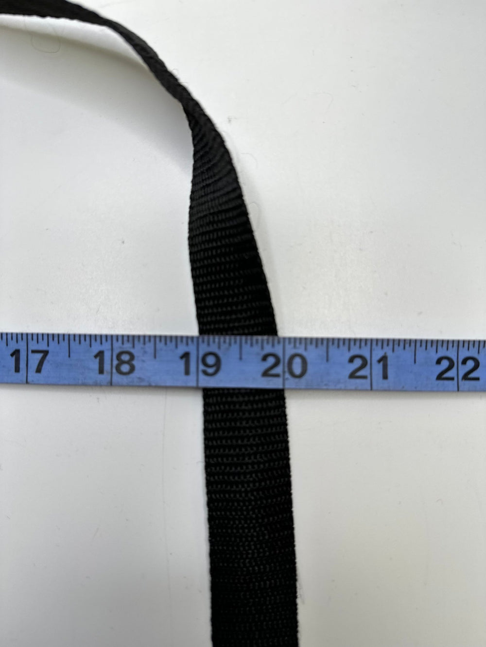 1" (25mm) Webbing Trim - Black - Roll - True Deadstock supplies Fabric by private - Sustainable Textile | FABCYCLE