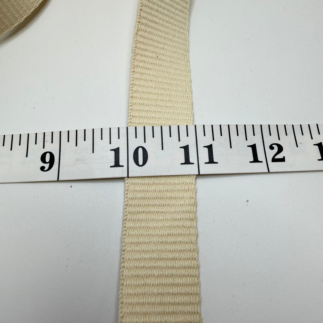 1" (25mm) Webbing Trim - Dark Cream - 2M Bundle - True Deadstock supplies Fabric by private - Sustainable Textile | FABCYCLE