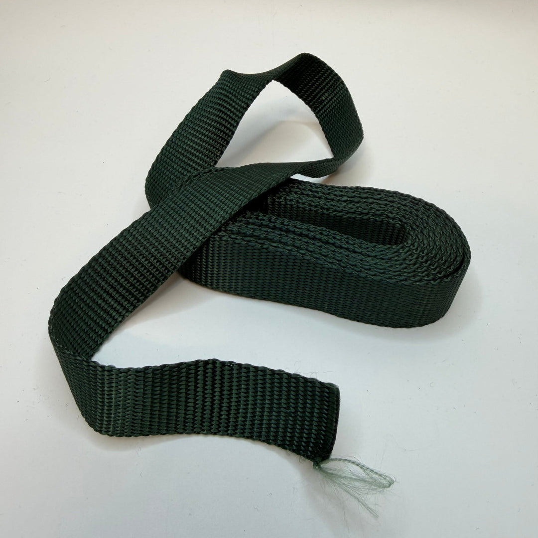 1" (25mm) Webbing Trim - Dark Green - 2M Bundle - True Deadstock supplies Fabric by private - Sustainable Textile | FABCYCLE