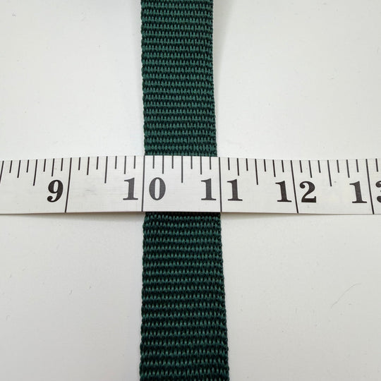 1" (25mm) Webbing Trim - Dark Green - 2M Bundle - True Deadstock supplies Fabric by private - Sustainable Textile | FABCYCLE