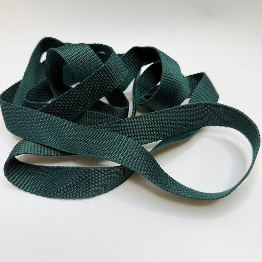 1" (25mm) Webbing Trim - Dark Green - 2M Bundle - True Deadstock supplies Fabric by private - Sustainable Textile | FABCYCLE