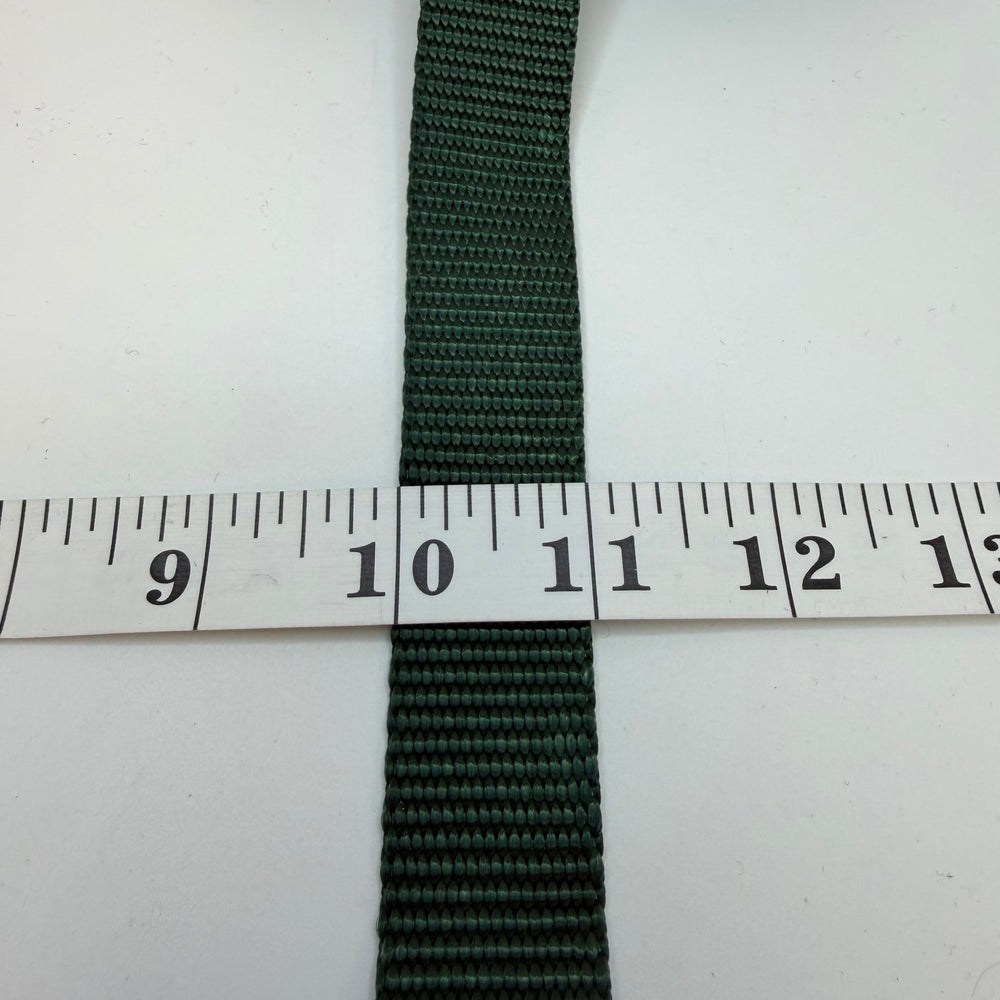 1" (25mm) Webbing Trim - Dark Green - 2M Bundle - True Deadstock supplies Fabric by private - Sustainable Textile | FABCYCLE