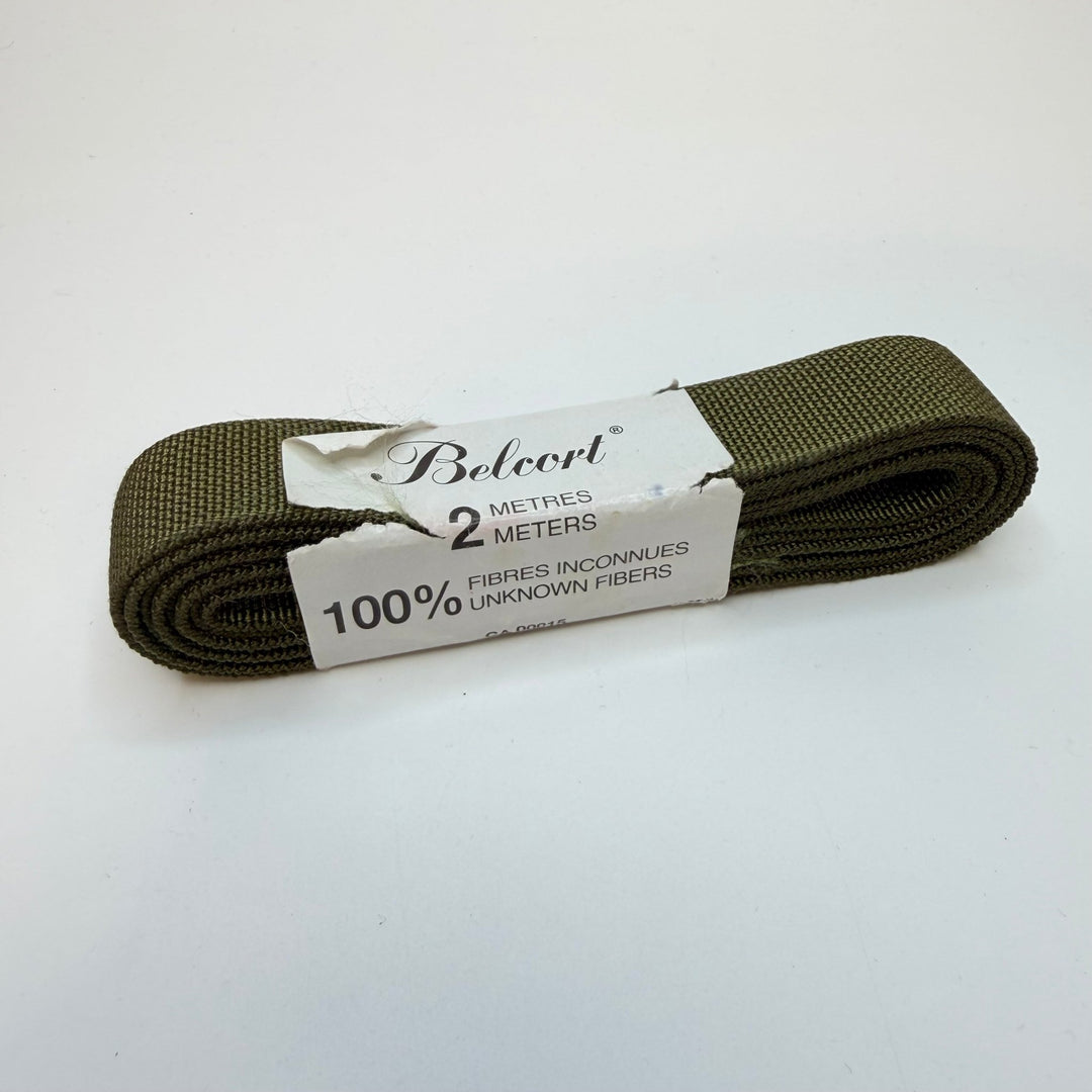 1" (25mm) Webbing Trim - Green - 2M Bundle - True Deadstock supplies Fabric by private - Sustainable Textile | FABCYCLE