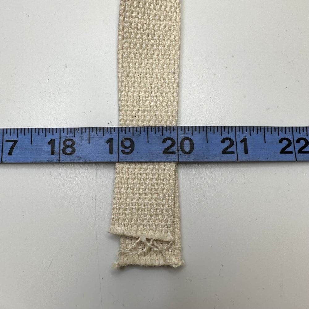 1" (25mm) Webbing Trim - Light Beige - 2 Pack - True Deadstock supplies Fabric by private - Sustainable Textile | FABCYCLE