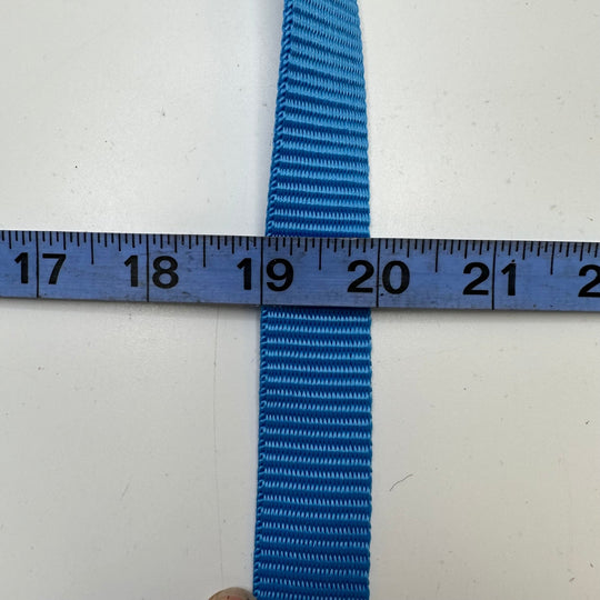 1" (25mm) Webbing Trim - Light Blue - 2 Pack - True Deadstock supplies Fabric by private - Sustainable Textile | FABCYCLE
