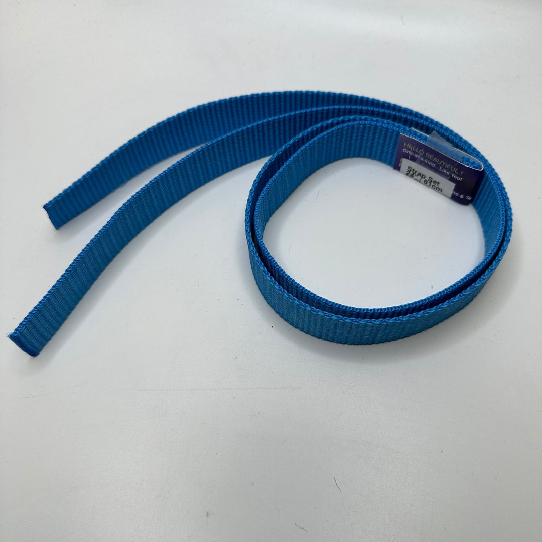 1" (25mm) Webbing Trim - Light Blue - 2 Pack - True Deadstock supplies Fabric by private - Sustainable Textile | FABCYCLE