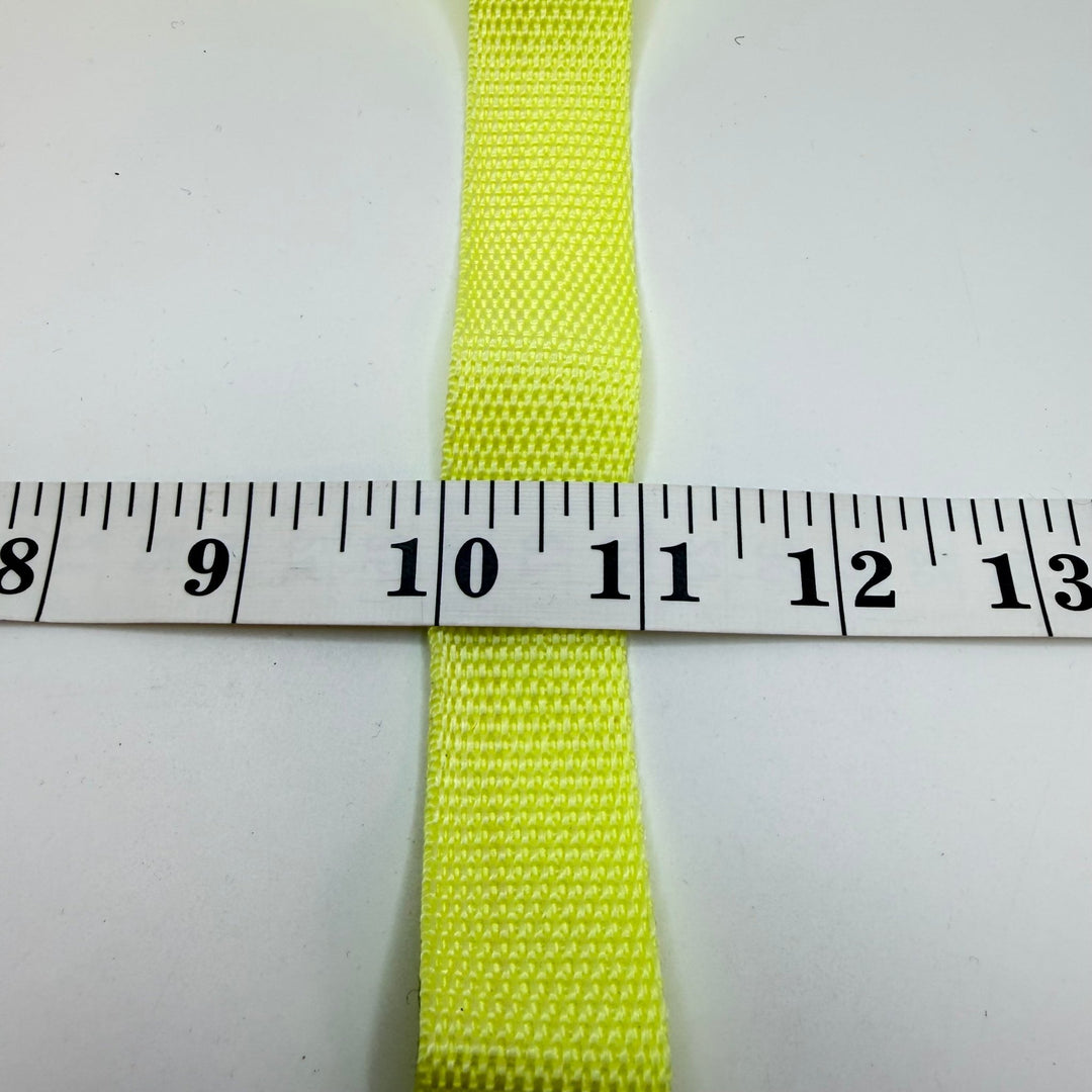 1" (25mm) Webbing Trim - Neon Yellow - 2M Bundle - True Deadstock supplies Fabric by private - Sustainable Textile | FABCYCLE