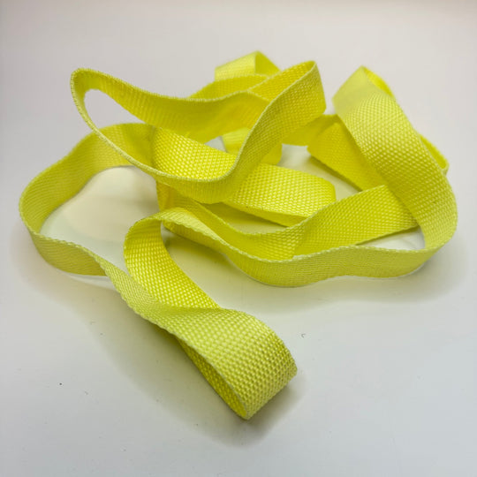 1" (25mm) Webbing Trim - Neon Yellow - 2M Bundle - True Deadstock supplies Fabric by private - Sustainable Textile | FABCYCLE