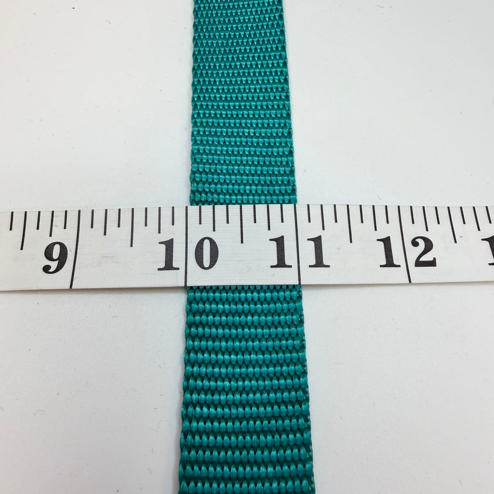 1" (25mm) Webbing Trim - Turquoise - 2M Bundle - True Deadstock supplies Fabric by private - Sustainable Textile | FABCYCLE