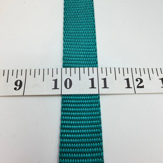 1" (25mm) Webbing Trim - Turquoise - 4M Bundle - True Deadstock supplies Fabric by private - Sustainable Textile | FABCYCLE