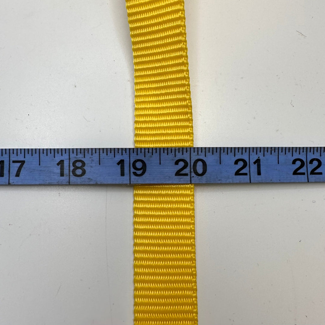 1" (25mm) Webbing Trim - Yellow - 2 Pack - True Deadstock supplies Fabric by private - Sustainable Textile | FABCYCLE