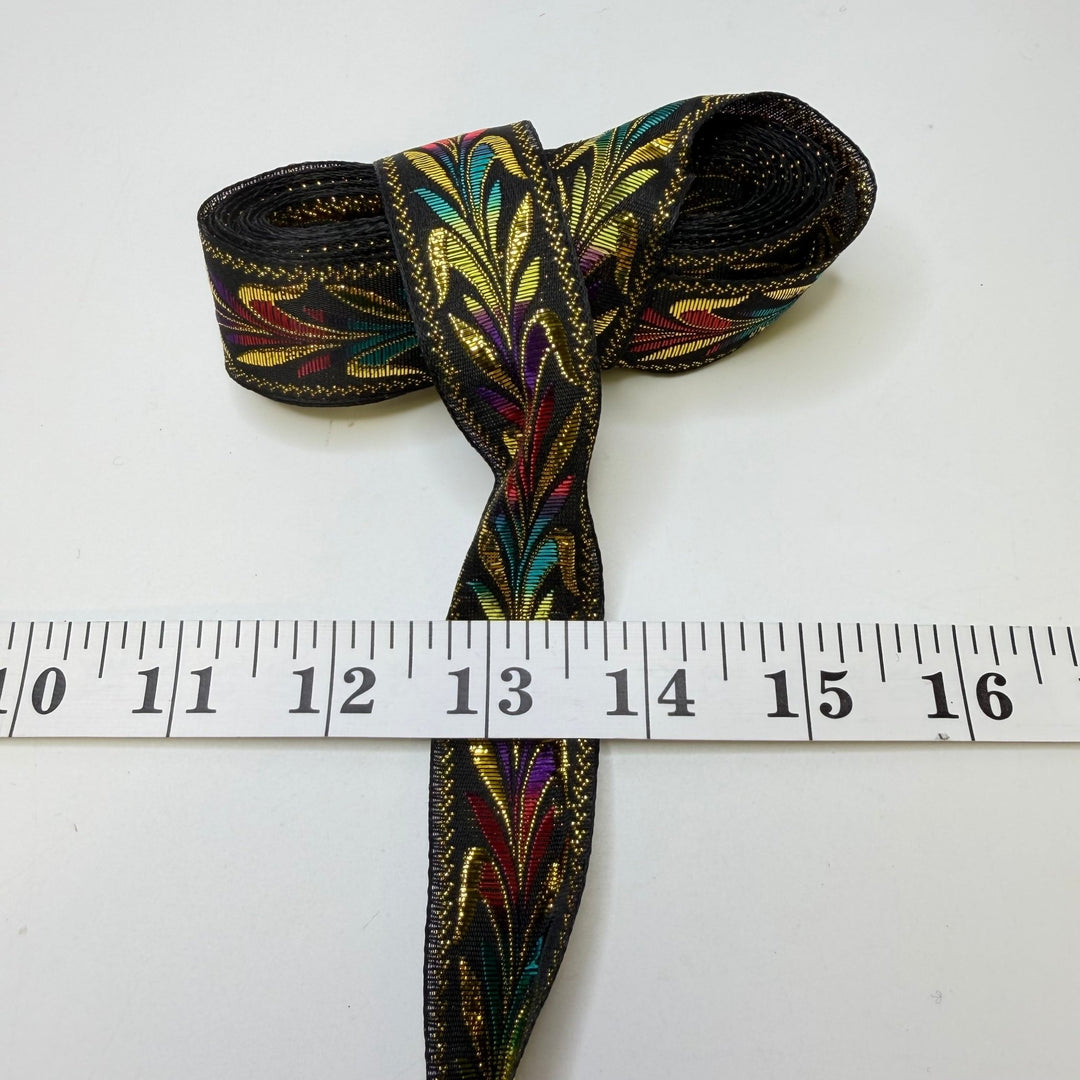 1 ⅛" (29mm) Tape Trim - Black Multi - 4.5M Bundle - True Deadstock supplies Fabric by private - Sustainable Textile | FABCYCLE