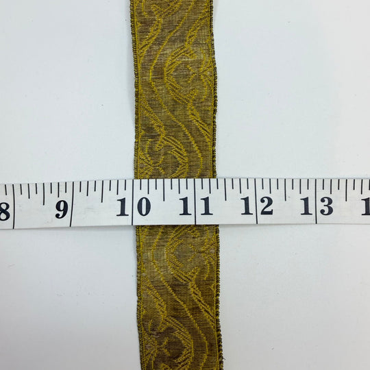 1 ⅜" (35mm) Vintage Tape Trim - Gold - 1.55M Bundle - True Deadstock supplies Fabric by private - Sustainable Textile | FABCYCLE