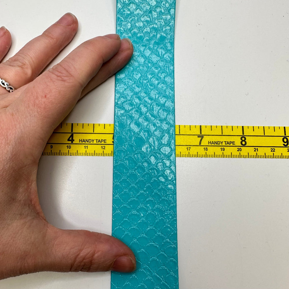 1 ½" (38mm) Embossed Tape Trim - Aqua Blue - 1.55M Bundle - True Deadstock supplies Fabric by private - Sustainable Textile | FABCYCLE