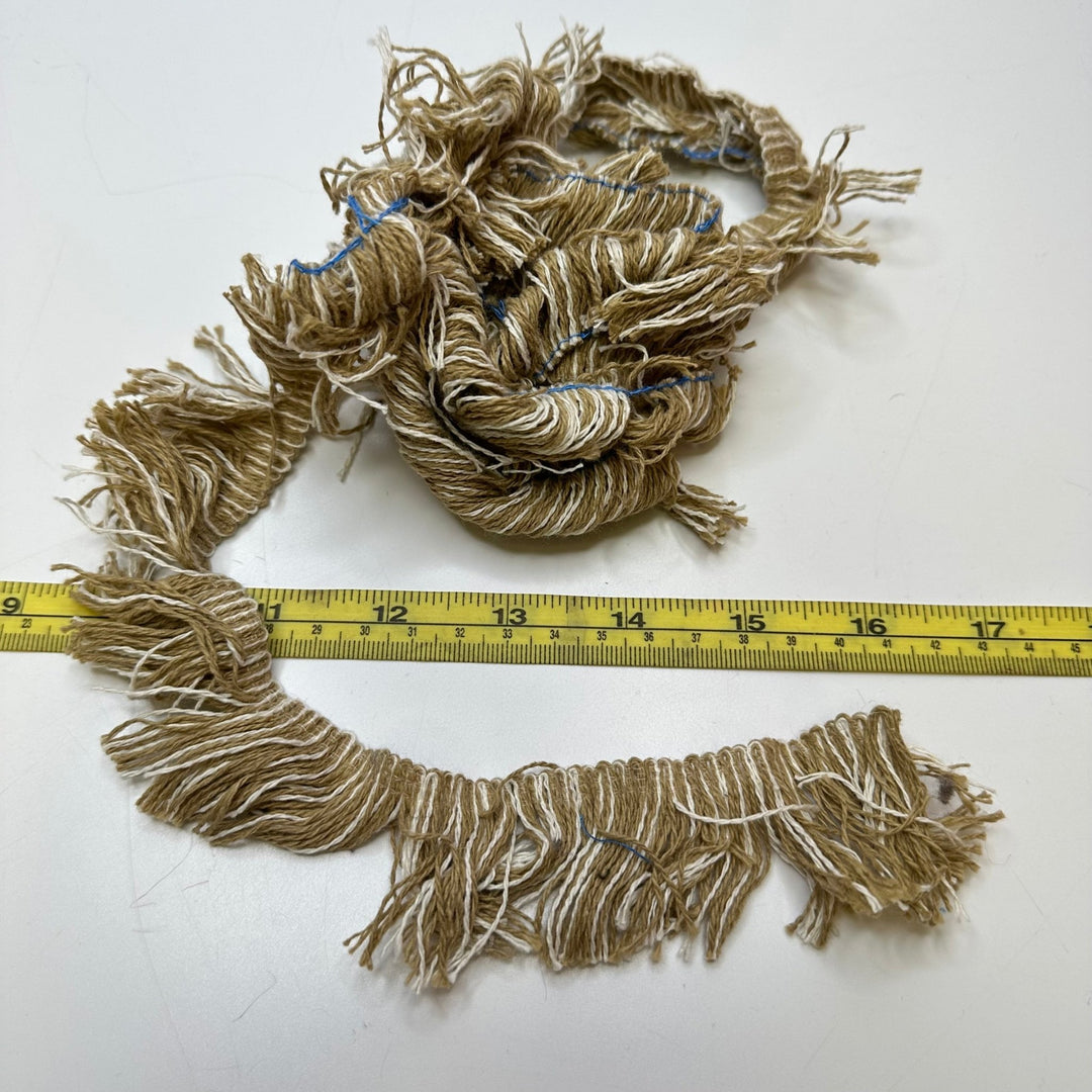 1 ½" (38mm) Fringe Tape Trim - White/Beige - 1.5M Bundle - True Deadstock supplies Fabric by private - Sustainable Textile | FABCYCLE