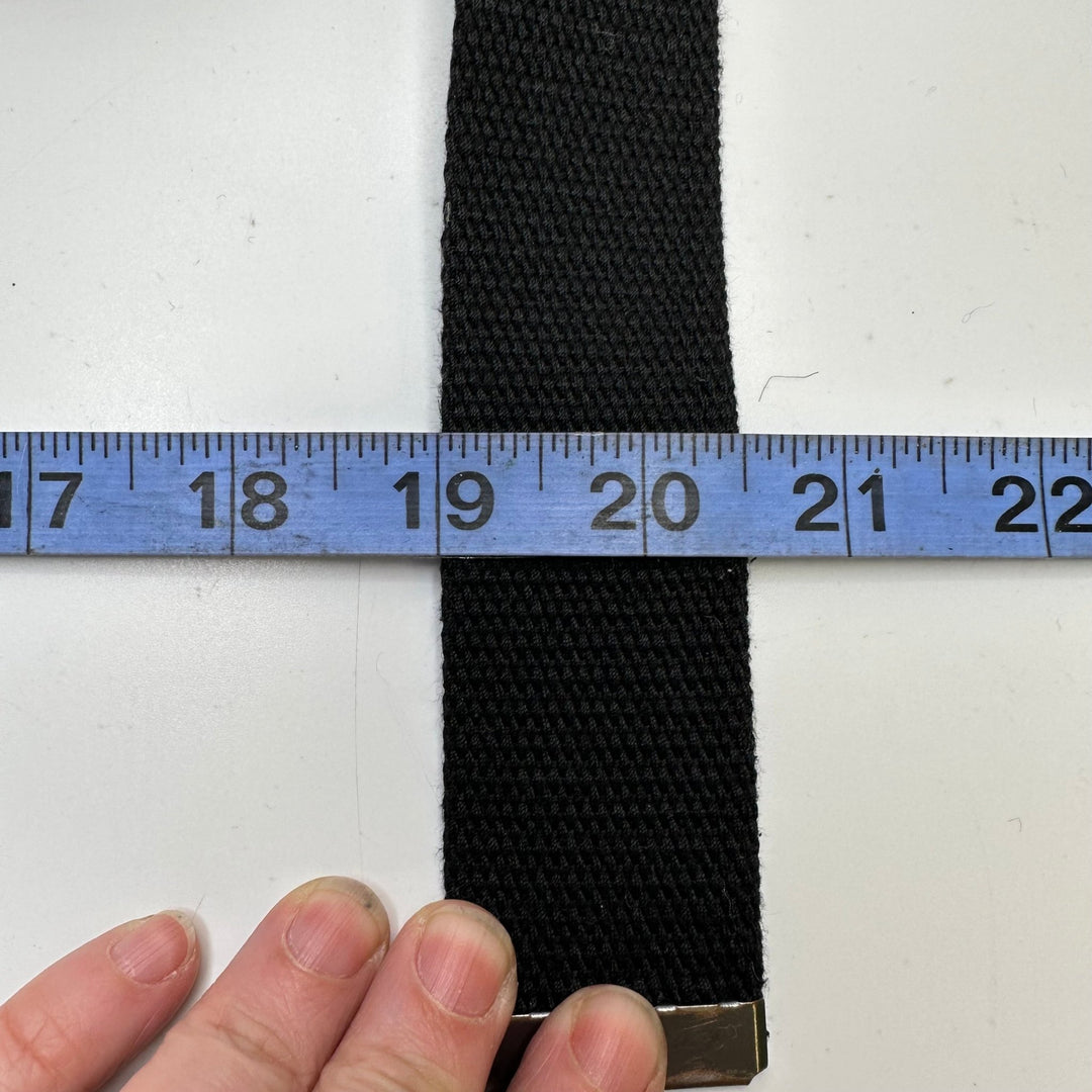 1 ½" (38mm) Metal End Casing Webbing Trim - Black - 1.14M Bundle - True Deadstock supplies Fabric by private - Sustainable Textile | FABCYCLE